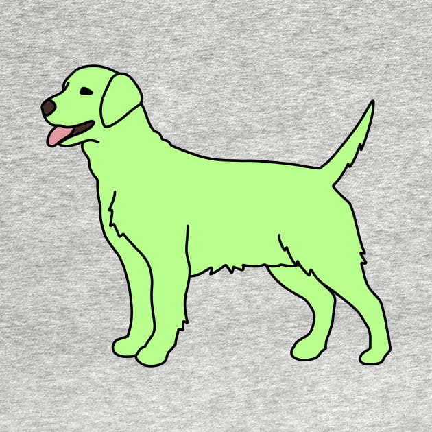 Key Lime Green Dog by Kelly Louise Art